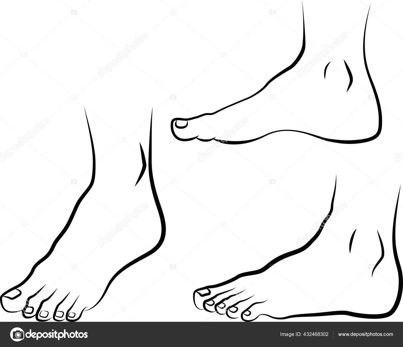 Top more than 137 foot images drawing best seven.edu.vn