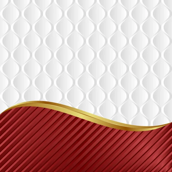 Fundo Abstrato Vermelho Branco Com Padrão Geométrico — Vetor de Stock