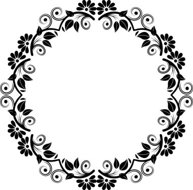 izole edilmiş çiçek çerçevesi - vektör çizimi