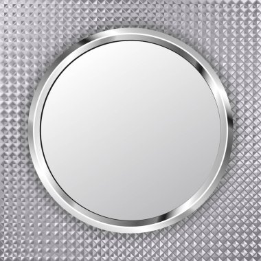 Metal desenli arka planda metalik pankart