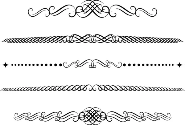 Conjunto Separadores Divisores Aislados — Archivo Imágenes Vectoriales