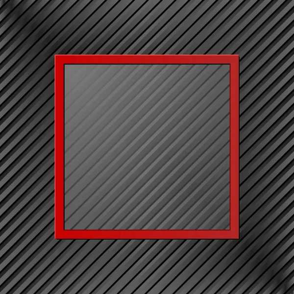 Black Background Stripe Pattern Red Frame — Stock Vector