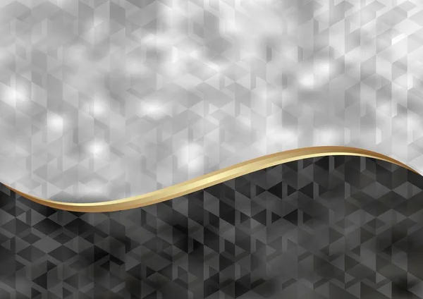 Fond Abstrait Noir Blanc Avec Des Formes Géométriques — Image vectorielle