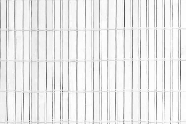 White Wooden Slats Bamboo Mat Background — Stock Photo, Image