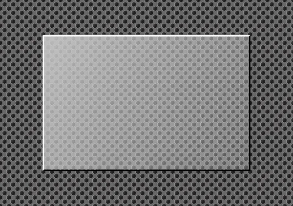 Gray Perforated Background Glass Plaque — Vector de stock