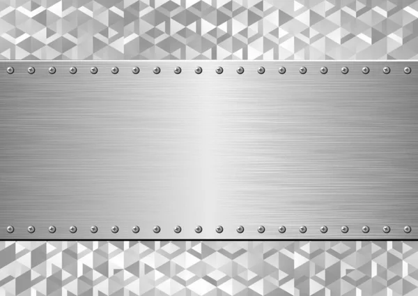 Metallischer Hintergrund Mit Geometrischem Muster — Stockvektor