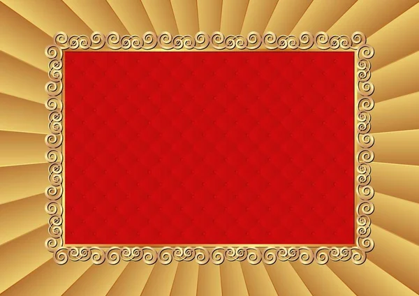 Dekorativer Hintergrund Mit Goldenem Rahmen — Stockvektor