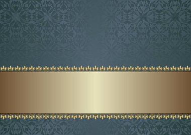 Klasik model ve altın kenarlı eski moda arka plan