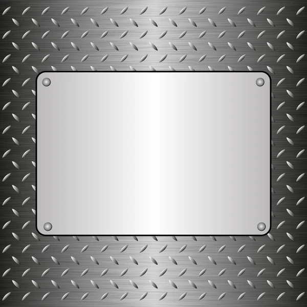 Placa metálica — Vector de stock