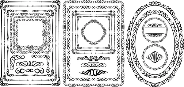 Fronteras y marcos — Archivo Imágenes Vectoriales