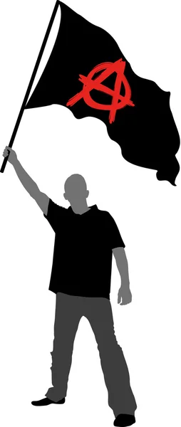 Anarchie vlag — Stockvector