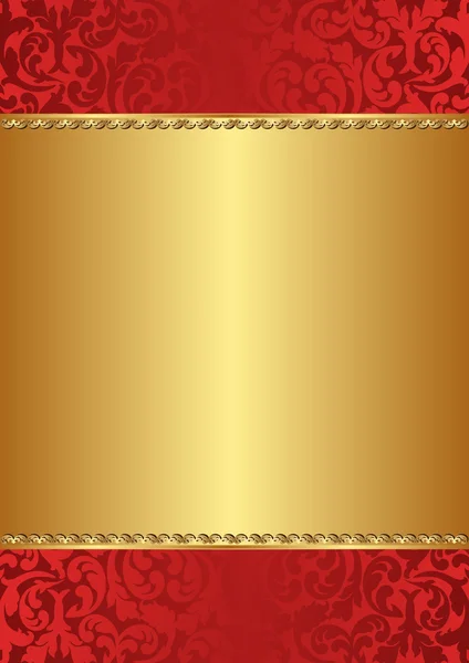 Fond doré et rouge — Image vectorielle