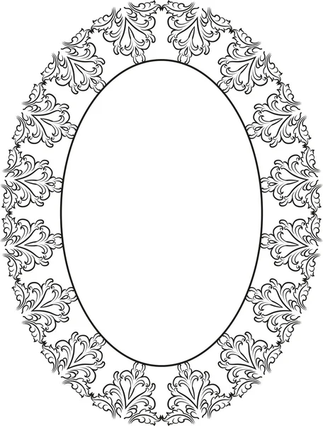 Silhouette of oval frame — Stock Vector