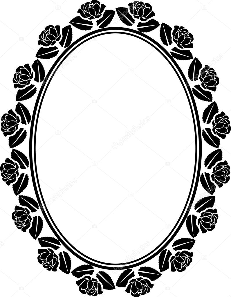 Marco ovalado rosas Vector de stock #90883514 de ©mtmmarek, image size:796x1023