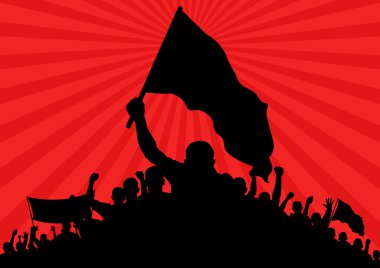 protestocular - vektör çizim silueti