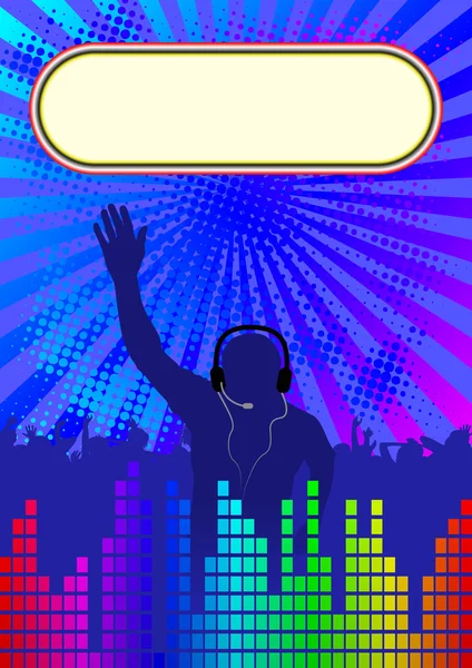 Discotheque background with copy space - vector illustration — Stock Vector