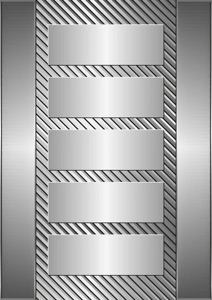 Bandiere in metallo - illustrazione vettoriale — Vettoriale Stock