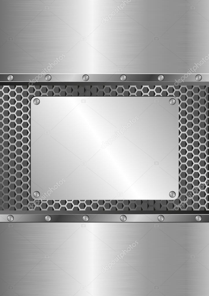 metal background - vector illustration