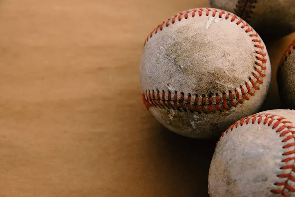 Vecchio Grunge Palle Baseball Sfondo Texture Sport — Foto Stock