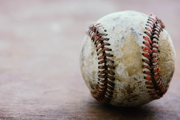 Régi Baseball Labda Közelről — Stock Fotó