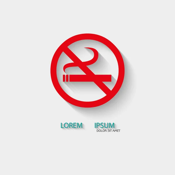 Logo no fumar vector — Vector de stock