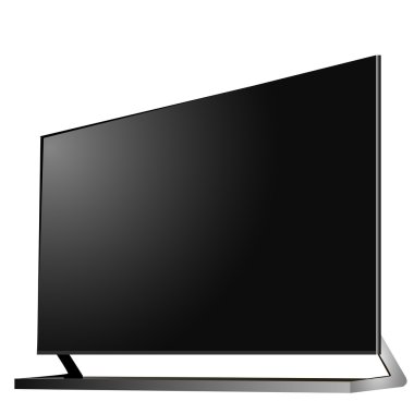 modern düz ekran TV, led, lcd, vektör çizim.