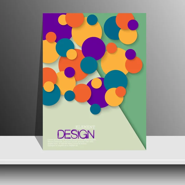 Revista de diseño de diseño de diseño vector — Vector de stock