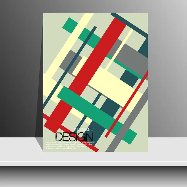 Capa de revista com pedaços de papel colorido.Para folhetos, livros, folhetos, folhetos, cartazes, livretos, design para cartões, cartões de visita, ilustração vetorial Fundo abstrato - estoque vetorial — Vetor de Stock