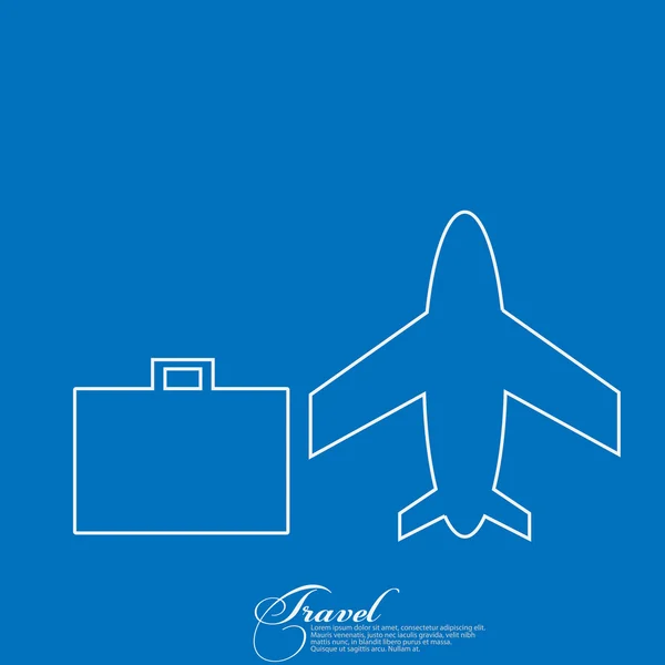 Airport icons, travel icons flat long shadow vector,illustration — Stock Vector