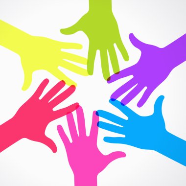 Daire spiral renkli el yazdırır.