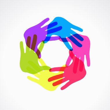 Daire spiral renkli el yazdırır.