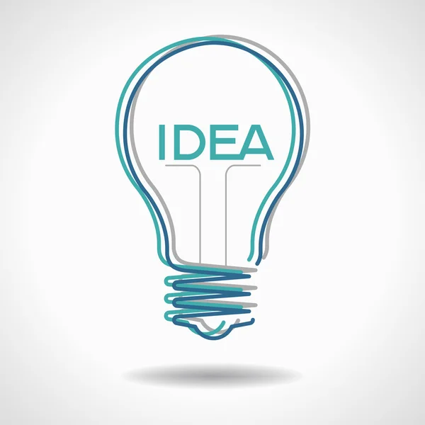 Idea creativa en forma de bombilla — Vector de stock