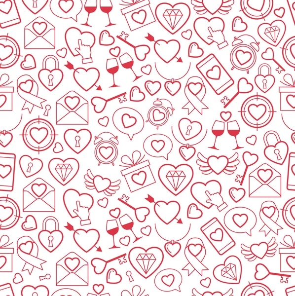 Heart for Valentines Day pattern — Stock Vector