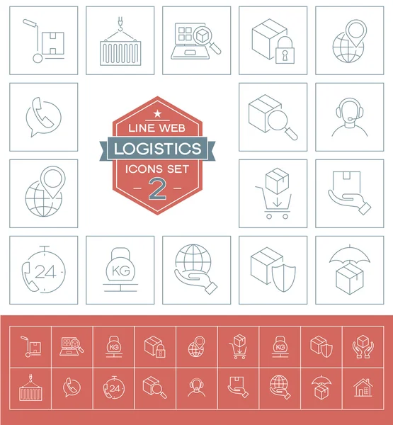 Ställ in logistics ikoner. — Stock vektor