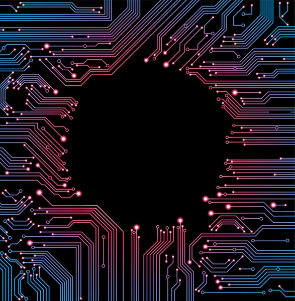 Gloeiende lijnen met stippen — Stockvector