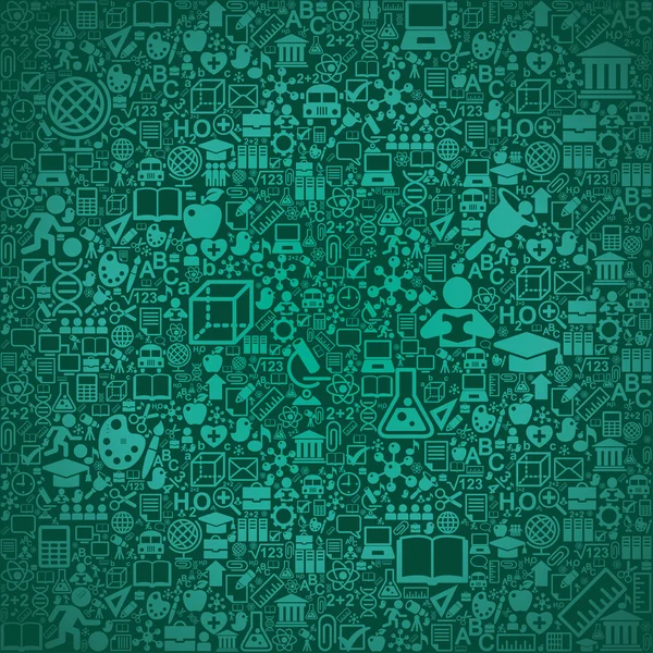 Vert Set icônes de l'éducation — Image vectorielle