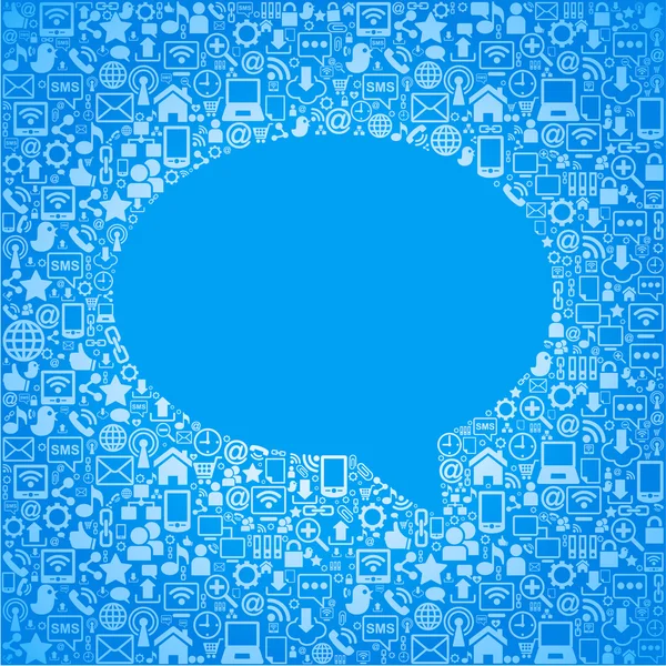 Computer network icons with Speech Bubble — Stock Vector