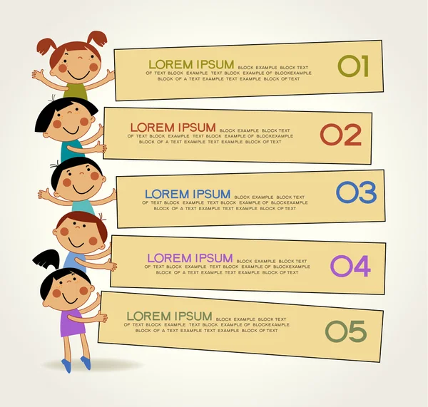 Etiquetas de niños lindos — Vector de stock