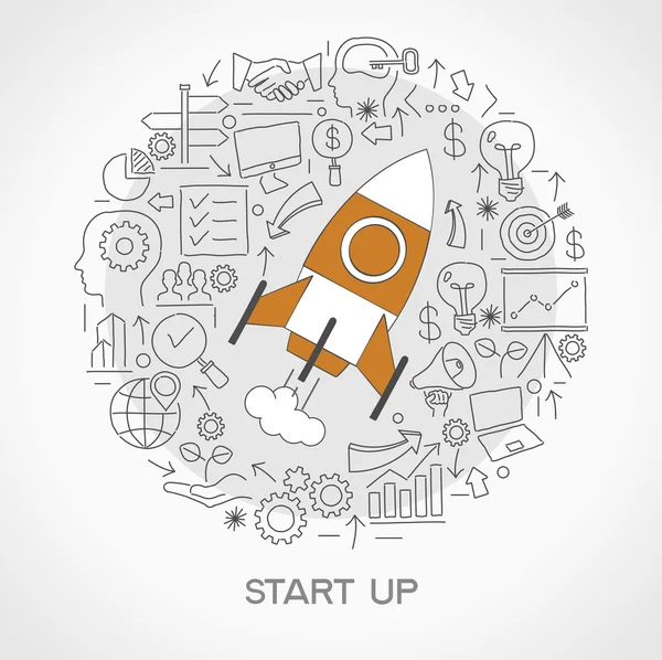 Resumo start up fundo — Vetor de Stock