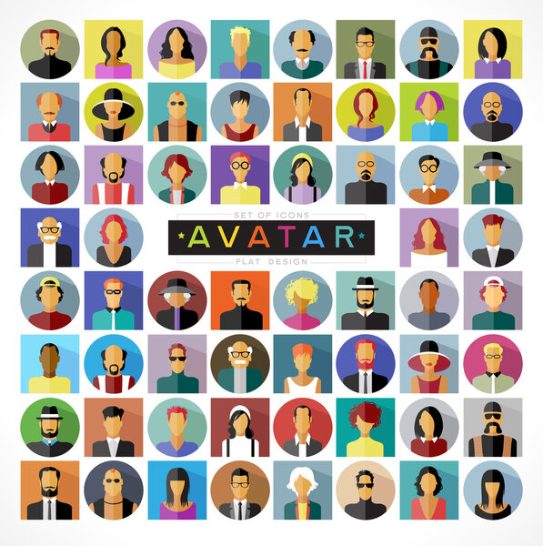 Set of  flat  avatars  