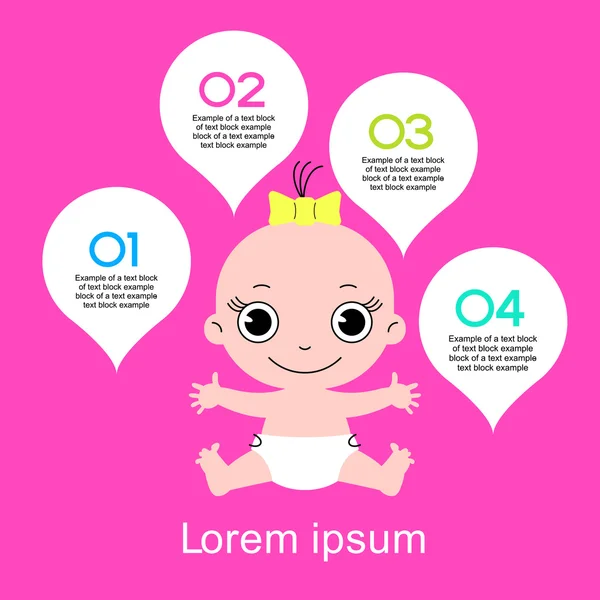 Infographics baby background. — Stock Vector