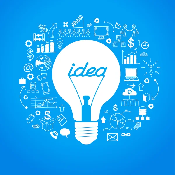 Ideia lâmpada —  Vetores de Stock
