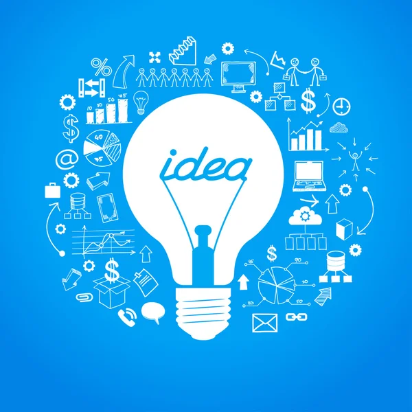 Idea bombilla — Vector de stock