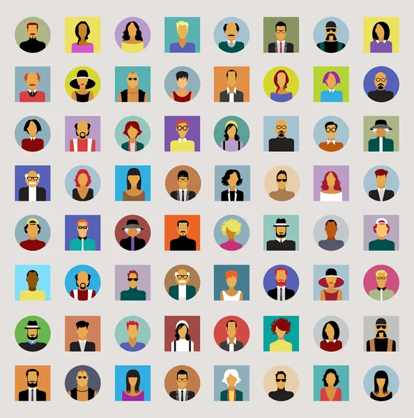 Ensemble d'icônes de personnes — Image vectorielle