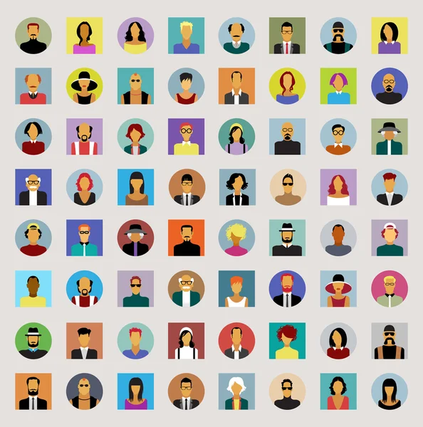 Conjunto de iconos de personas — Vector de stock