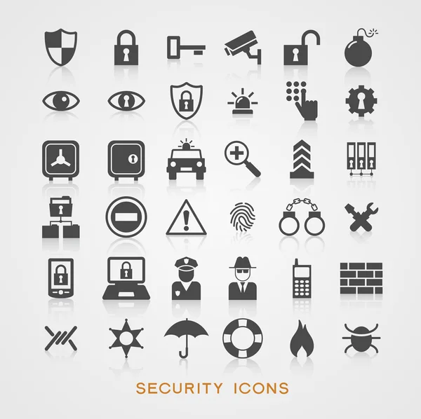 Security icons set — Stock Vector