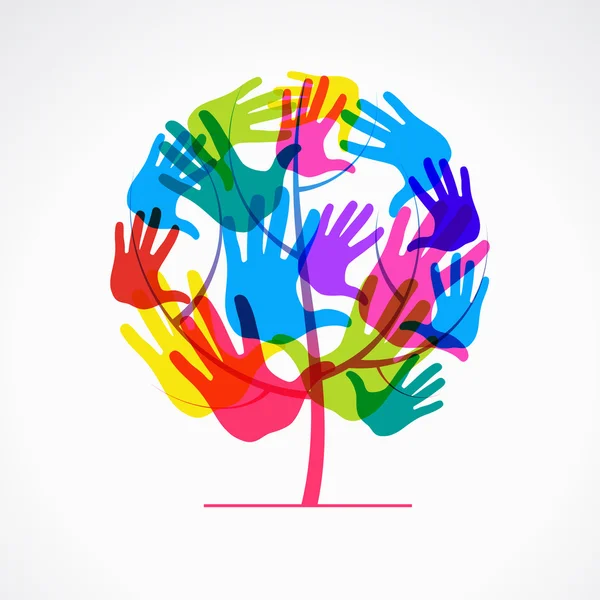 Abstract teamwork concept with hands — Stock Illustration Abstract teamwork concept with hands Royalty Free Stock Illustrations