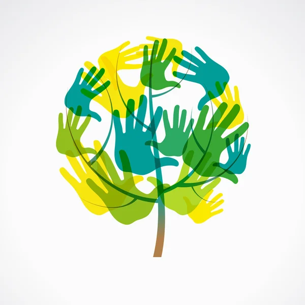 Abstract teamwork concept with hands — Stock Illustration Abstract teamwork concept with hands Royalty Free Stock Illustrations