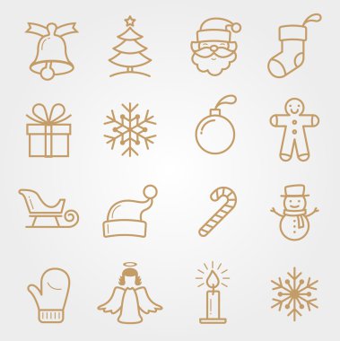 Tatil ve Noel simgeler kümesi