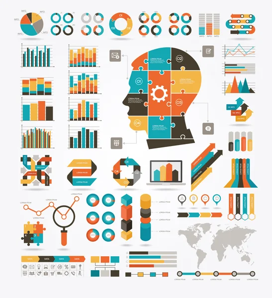 Gráficos, gráficos y diagramas de información — Archivo Imágenes Vectoriales